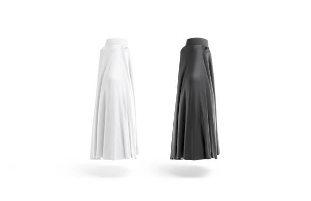 istock Blank black and white muslim female burqa mockup, profile view 2152309609