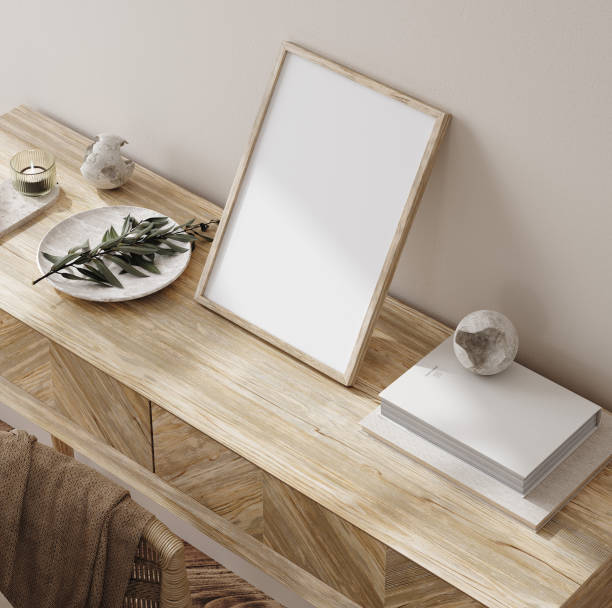 istock Mockup frame in Scandi living room interior 2152313643