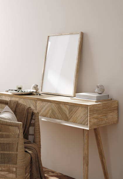 istock Mockup frame in Scandi living room interior 2152313648