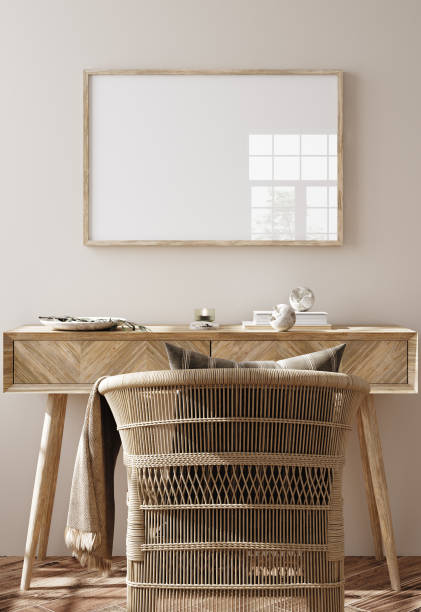 istock Mockup frame in Scandi living room interior 2152313656
