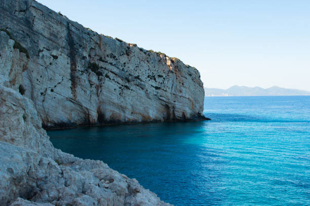 Beautiful big cliff on the greek island Zakynthos