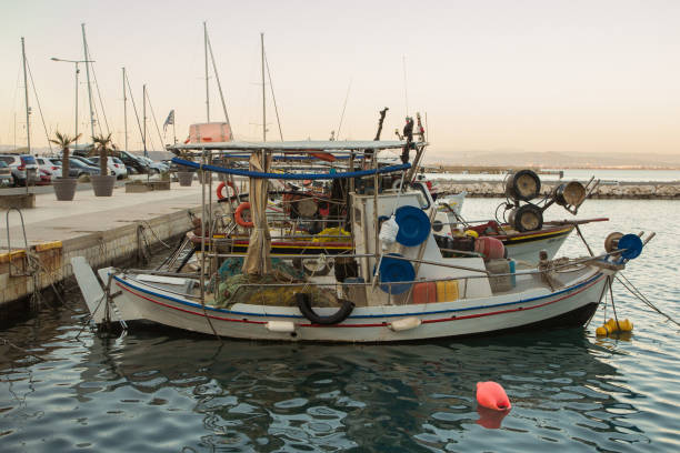 Boat in the greek port
