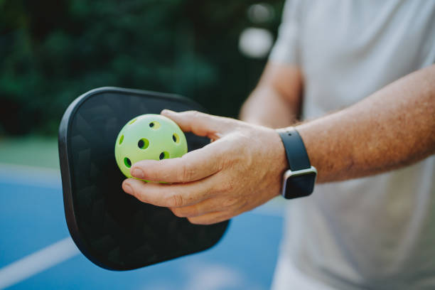 istock Unrecognizable person serving at pickleball 2152316492