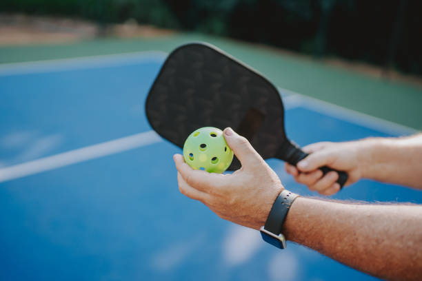 istock Unrecognizable person serving at pickleball 2152316500