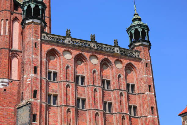 istock A ghotic brick church and the blue sky 2152318634