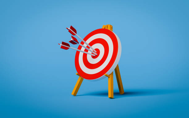 istock Three arrows in the centre of shooting target 2152321298