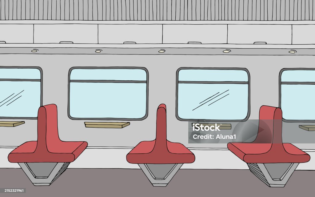 Train Vector Interior Train Interior Graphic Color Sketch Illustration Vector Stock ...