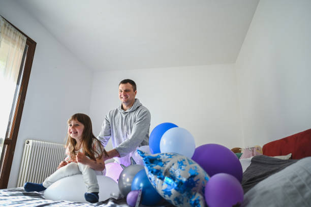 Real family at home.
