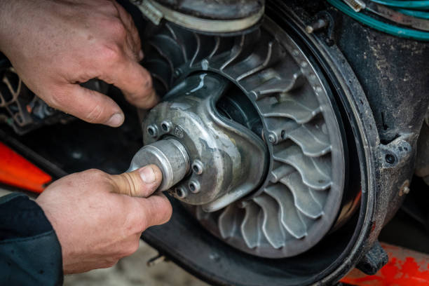 istock Quader or buggy repair - CVT belt replacement 2152327039