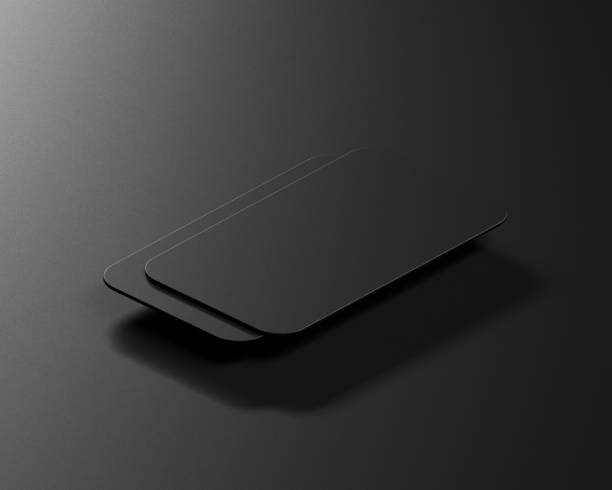 istock Classic Black Business Card Mockup Top View 2152328880