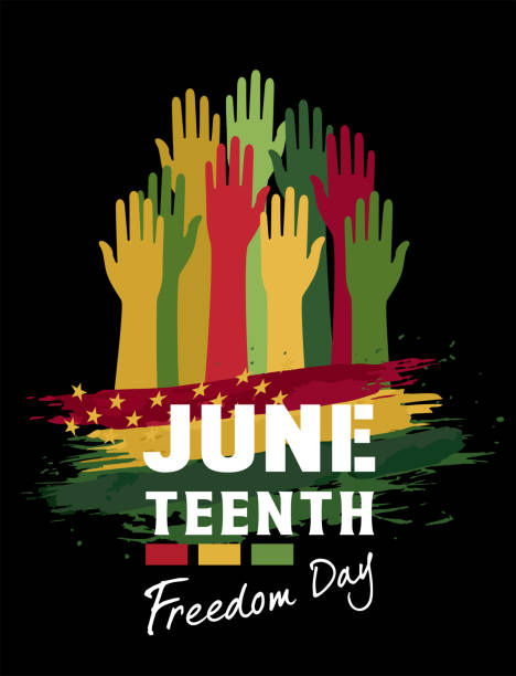 Juneteenth. Freedom Day. June 19. Emancipation. Freedom. Enslaved African Americans. Freedom Day. Black History in the US. juneteenth celebration stock illustrations