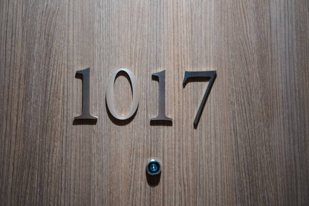 istock Numbers 1017 on door, close up image 2152333568