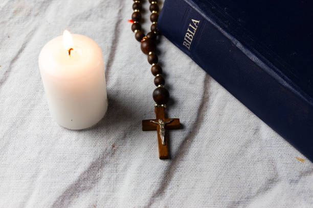 Holy bible and rosary