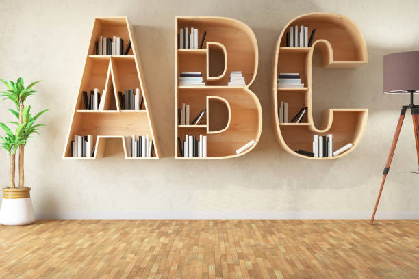 istock ABC Alphabet Letter Bookshelf Design 2152338398
