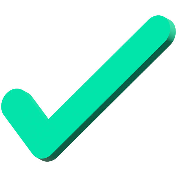 istock 3d right icon, 3-dimension confirm and cancel sign of making agreement, positive or negative symbol 2152340636