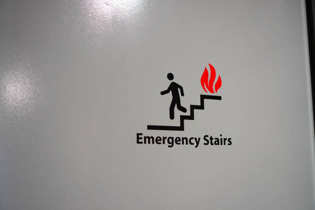 Urgent guidance for emergency stairs in a multi-storey building