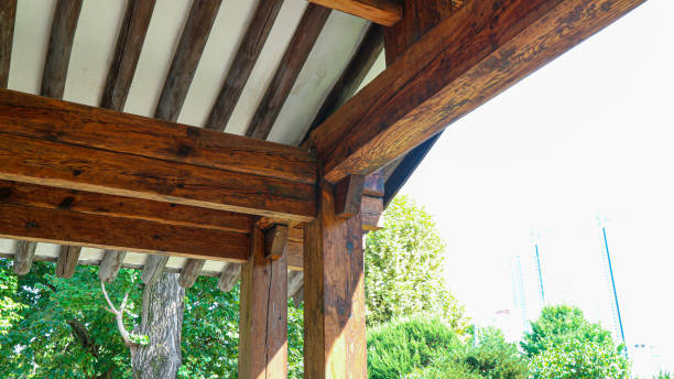 istock Close up wood beam joint in Korean traditional architecture 2152369264