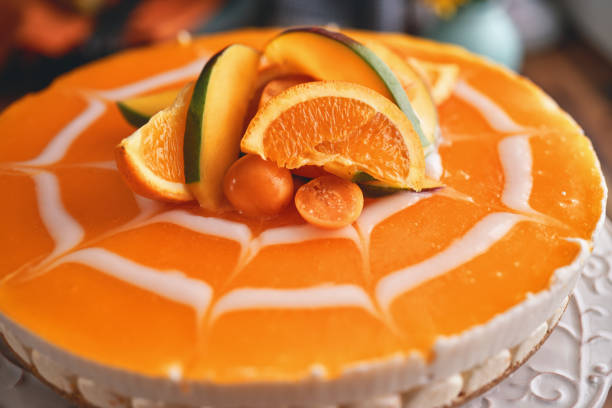 Creamy Orange Cheesecake with Whipped Cream