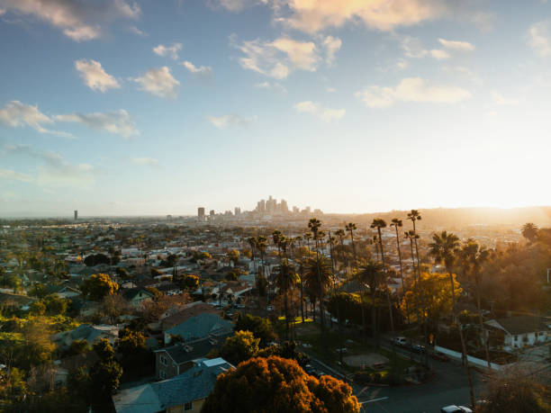 istock Los Angeles cityscape at sunset 2152369907