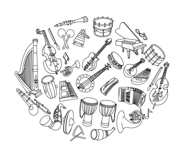 6,100+ Jazz Music Line Art Stock Illustrations, Royalty-Free