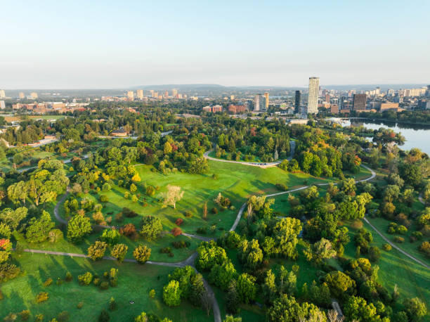 istock Flying over rideau river in Ottawa at sunset 2152372649