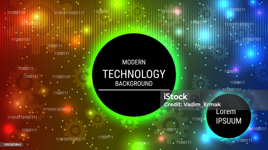 Modern Technology Style Vector Background Stock Illustration - Download ...