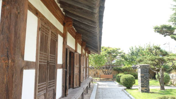 istock Close up traditional Korean architecture Wall details 2152373606