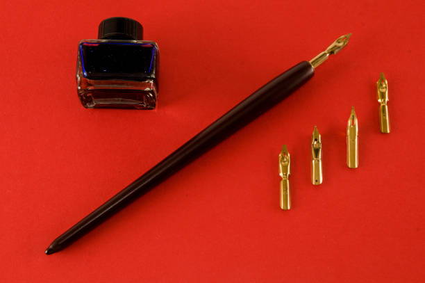istock Antique ink pen background 2152375043