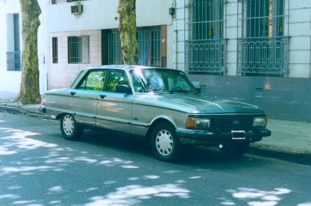istock Old vehicle seven. European style, green. 2152380175