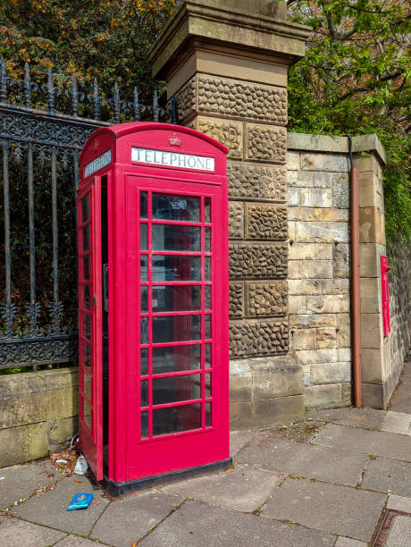 istock Old Red Telephone Box, in Corstorphine, Edinburgh 2152380217