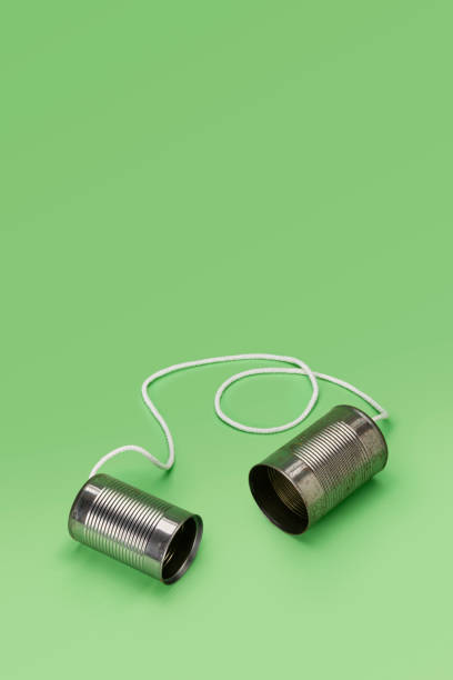 istock Childrens Toy metal cans for communication 2152381818