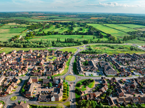 Aerial view of Scunthorpe, UK