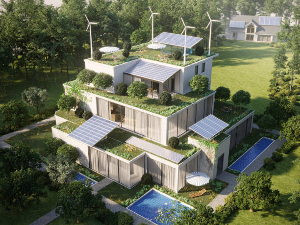 istock Green buildings in the forest 2152386671