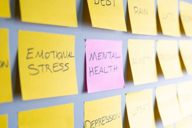 Mental Health Sticky Note on Wall