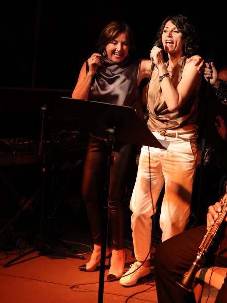 istock Cheerful and live karaoke night. 2152388982