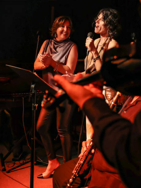 istock Cheerful and live karaoke night. 2152388985