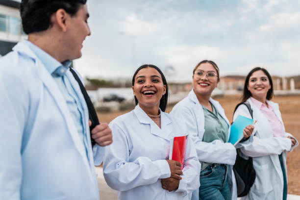 istock Young medical students talking and leaving the university 2152389070