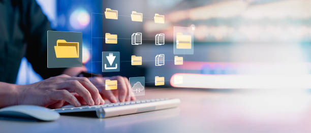 istock Concept of Exchange information and data with internet 2152391209