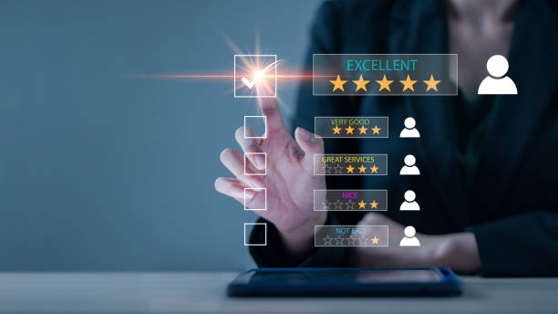 istock user give rating to service experience on online application 2152391214