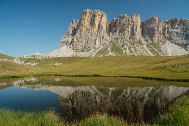 istock Lago delle Baste in Dolomites in summer 2152393402