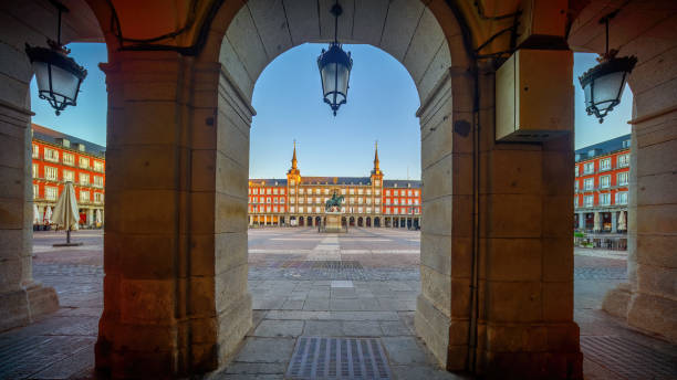 Old town Madrid, Spain's Plaza Mayor