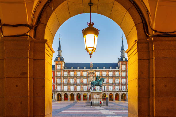 istock Old town Madrid, Spain's Plaza Mayor 2152396624