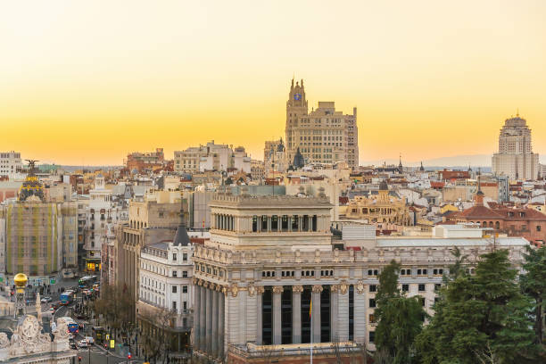 istock Spain's metropolis at sunset, showing the Madrid skyline 2152396626