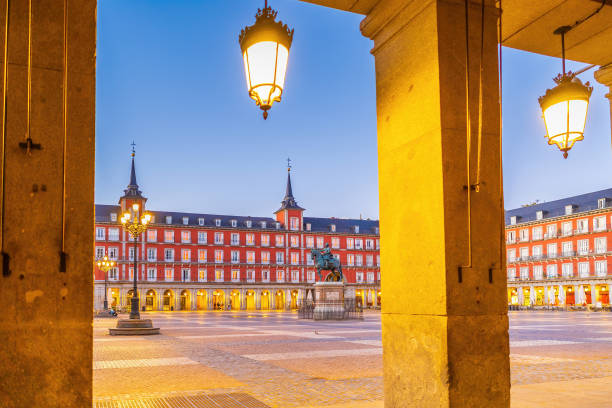 istock Old town Madrid, Spain's Plaza Mayor 2152396629