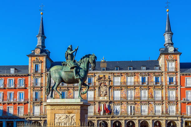 istock Old town Madrid, Spain's Plaza Mayor 2152396636