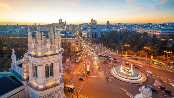 istock Spain's metropolis at sunset, showing the Madrid skyline 2152396637