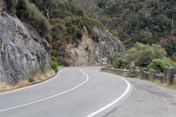 istock Great Ocean Road winding through mountains in Victoria, Australia 2152411276