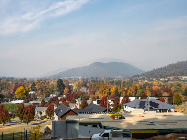 istock Suburban houses and air pollution 2152411541