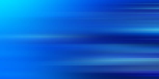 istock Acceleration speed motion on night road. Light and stripes moving fast over dark background. Abstract blue Illustration 2152421988