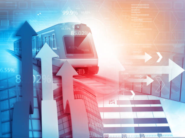 istock Railways stock market graph 2152424547